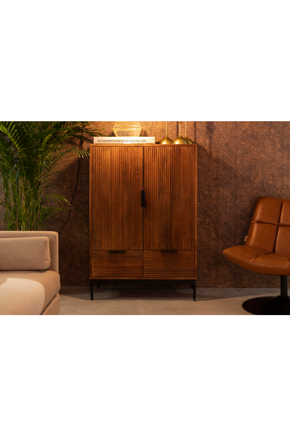 Lacquered Mango Wood Cabinet | Dutchbone Saroo | OROA.com