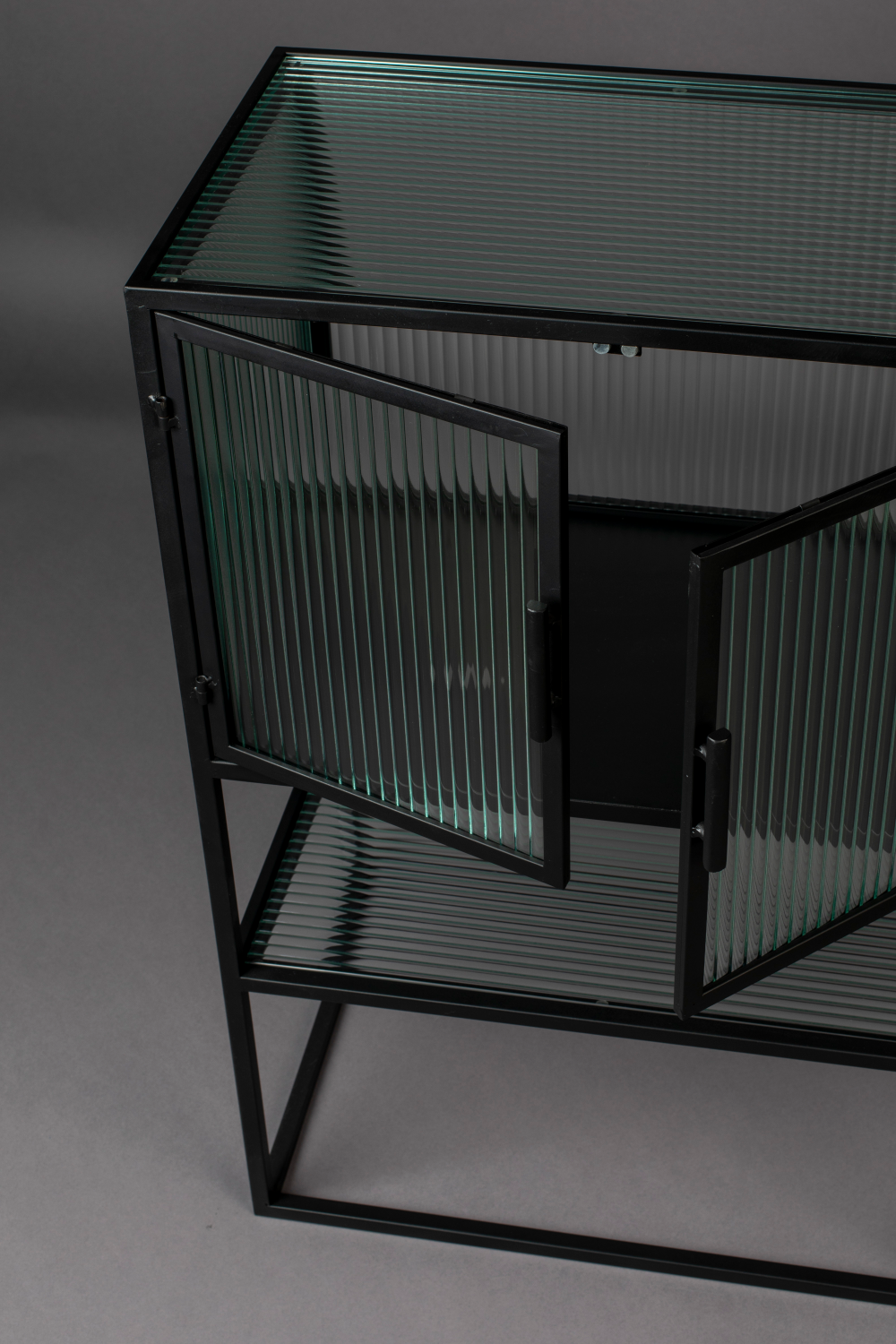 Black Framed Glass Cabinet | Dutchbone Boli | OROA.com
