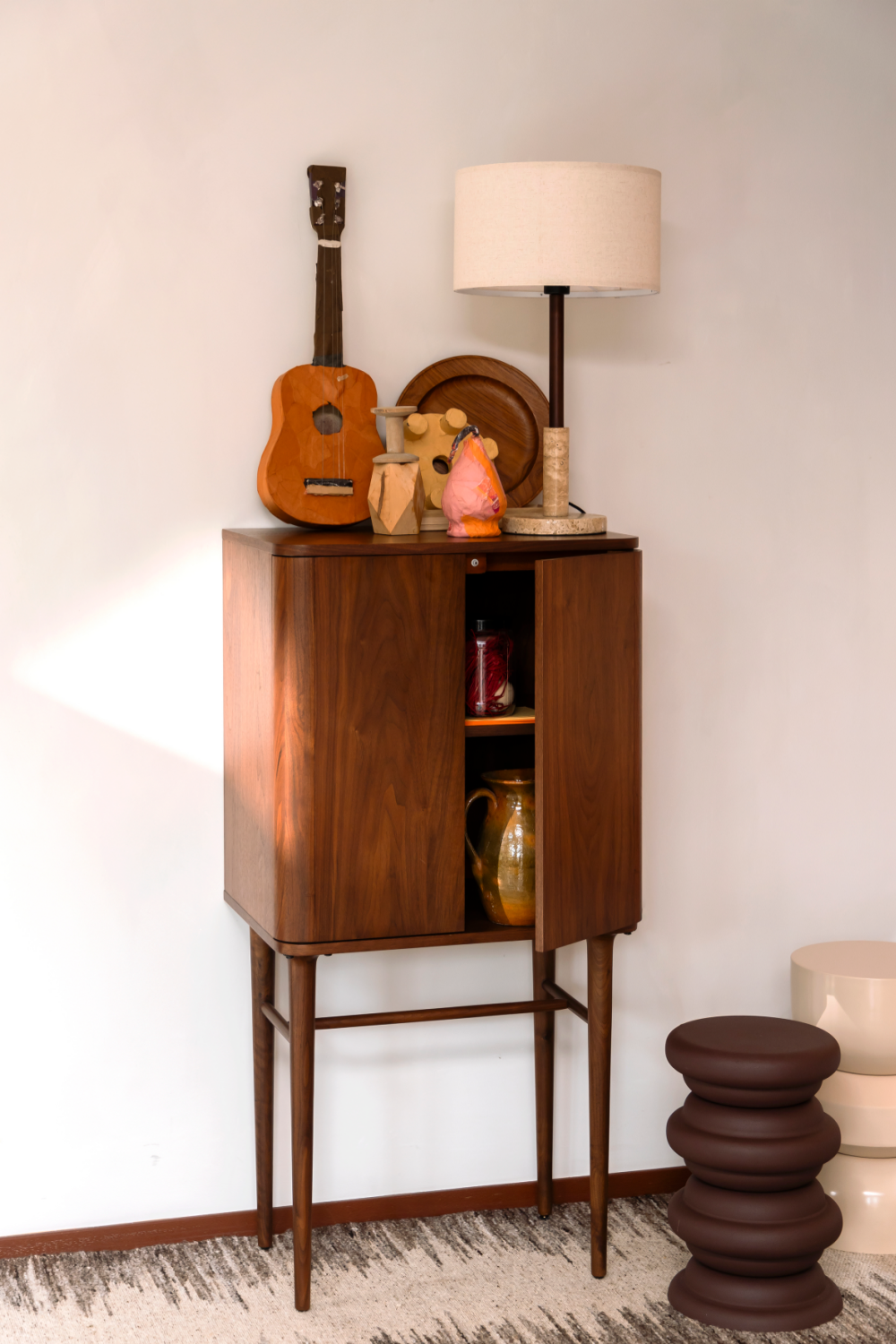 Walnut Veneer Cabinet | Dutchbone Morrison | OROA.com