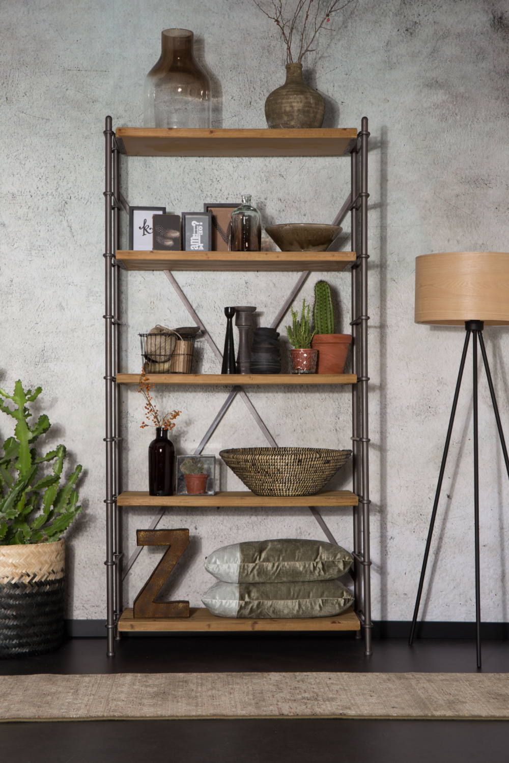 5-Shelf Storage Cabinet | Dutchbone Iron | OROA.com