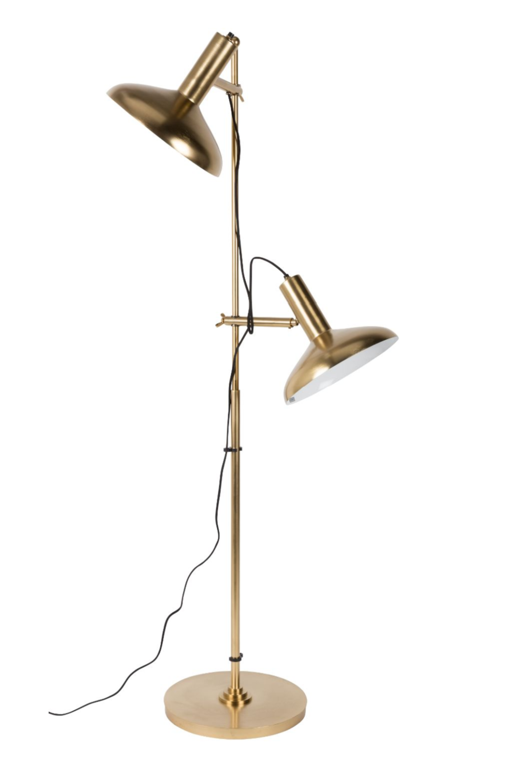 Brass 2-Light Floor Lamp | Dutchbone Karish | DutchFurniture.com