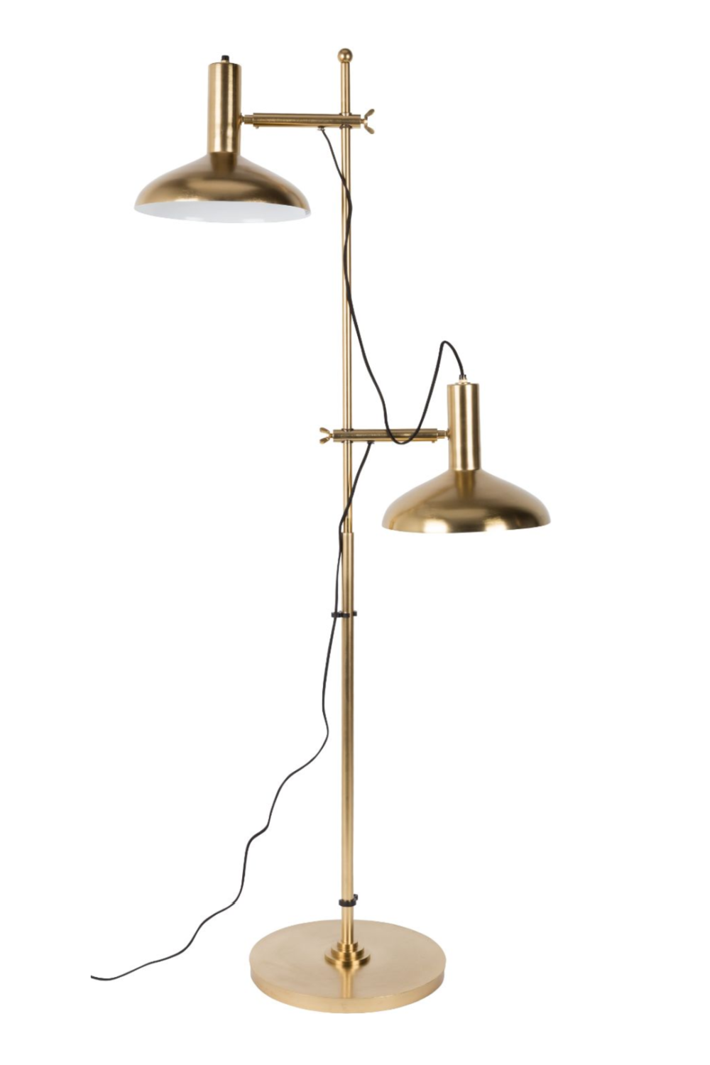 Brass 2-Light Floor Lamp | Dutchbone Karish | DutchFurniture.com