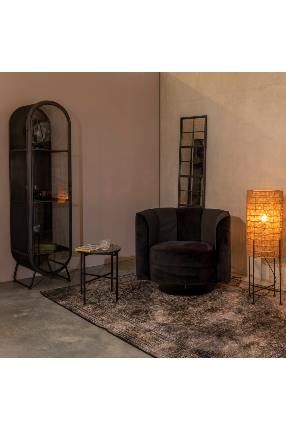 Cylindrical Jute Floor Lamp | Oroa.com