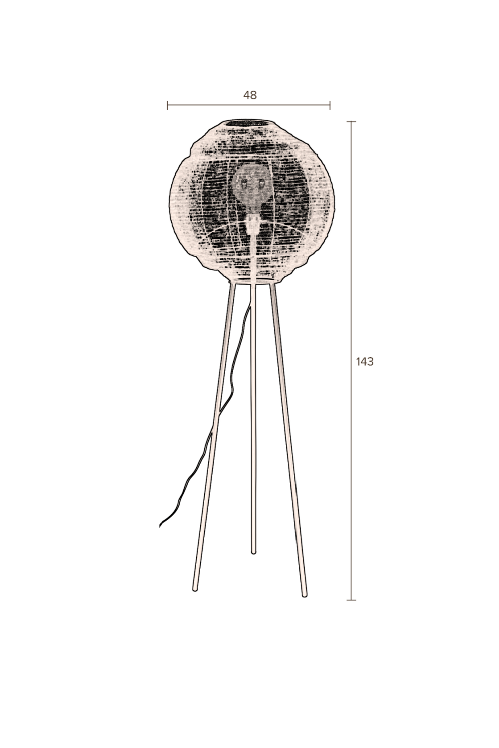 Industrial Tripod Floor Lamp | Dutchbone Meezan | OROA.com