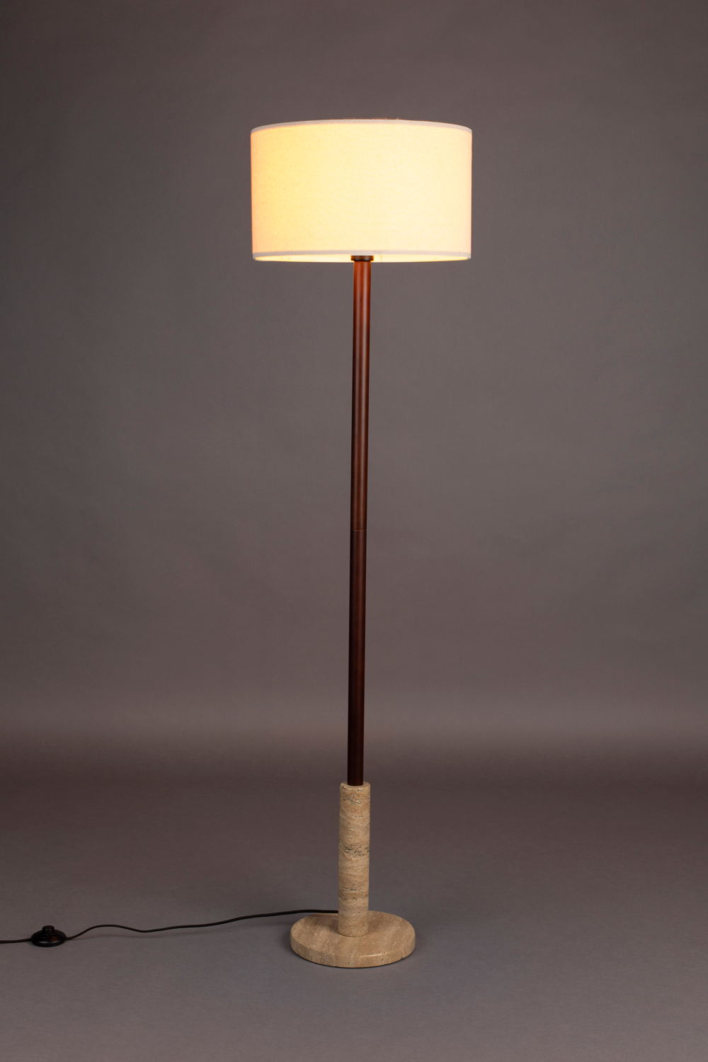 Beige Drum Shade Floor Lamp | Dutchbone Jackson | OROA.com