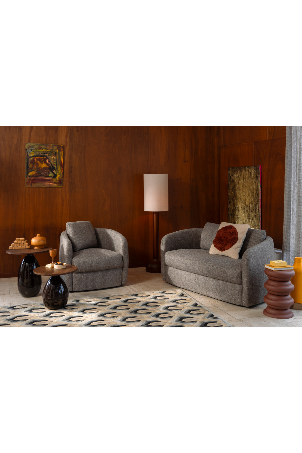 Rubber Wood Floor Lamp | Oroa.com