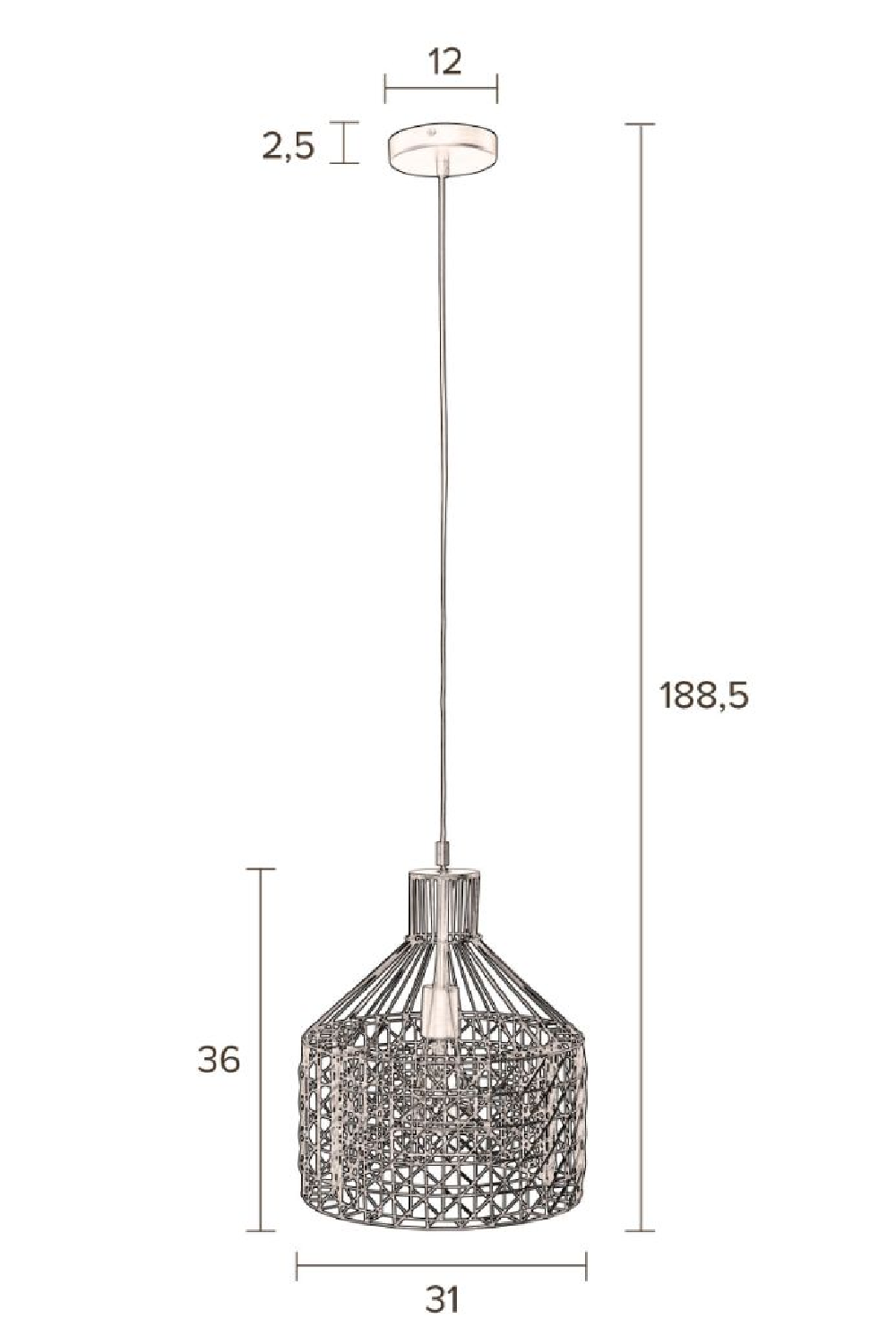 Gray Metal Weave Pendant Lamp | Dutchbone Jim | Oroa.com