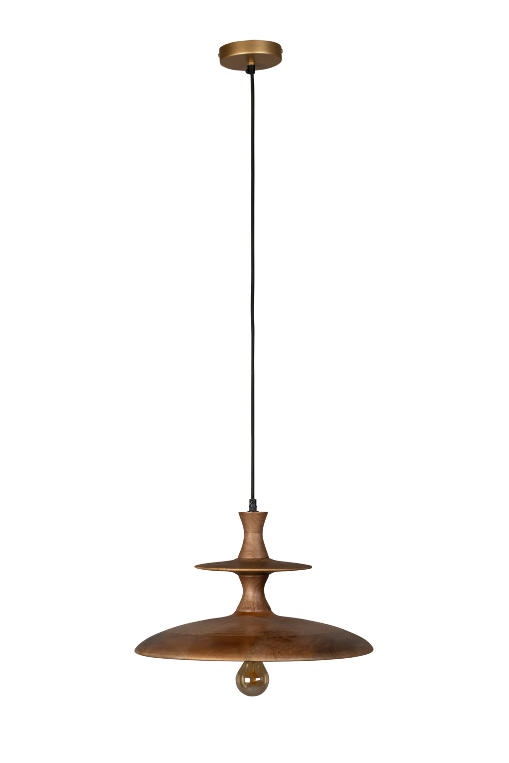 Vintage Mango Wood Pendant Lamp | Dutchbone Cath | OROA.com