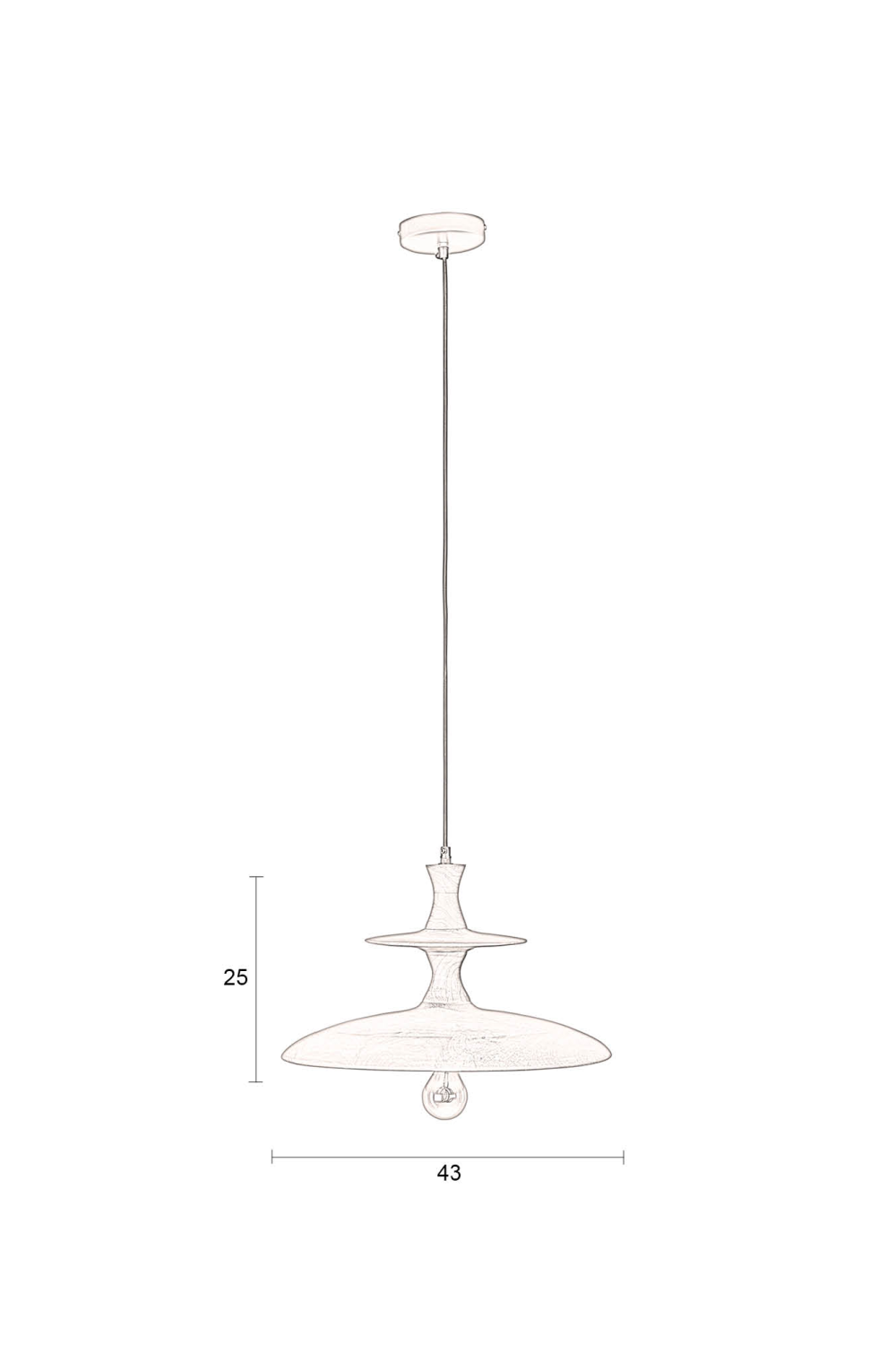 Vintage Mango Wood Pendant Lamp | Dutchbone Cath | OROA.com