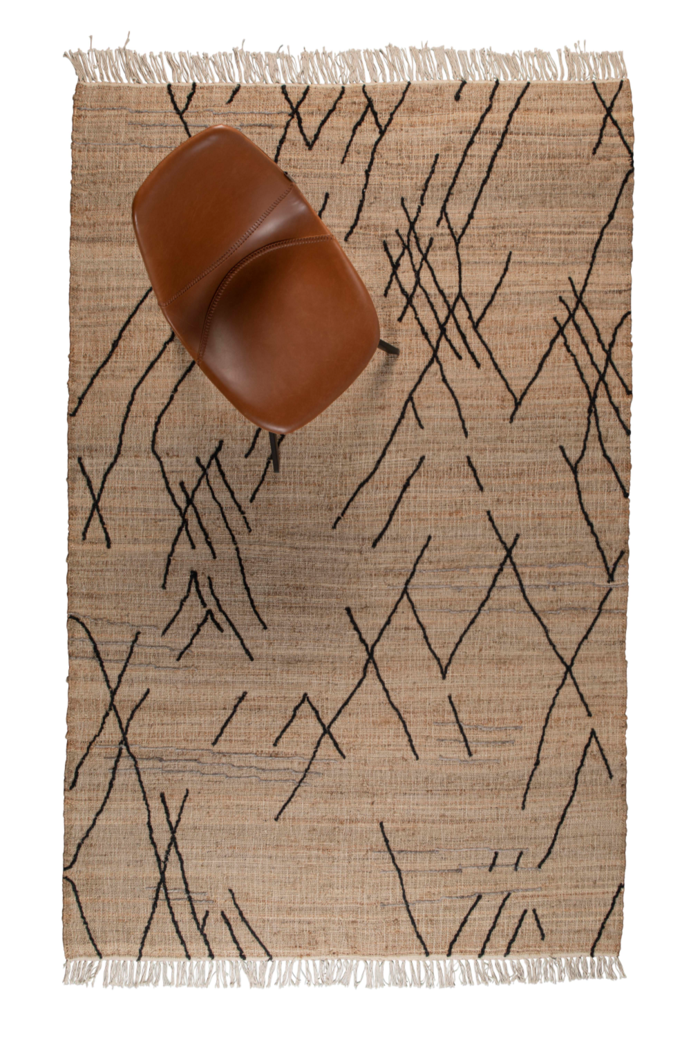 Woven Fiber Fringed Carpet | Dutchbone Ishank | OROA.com