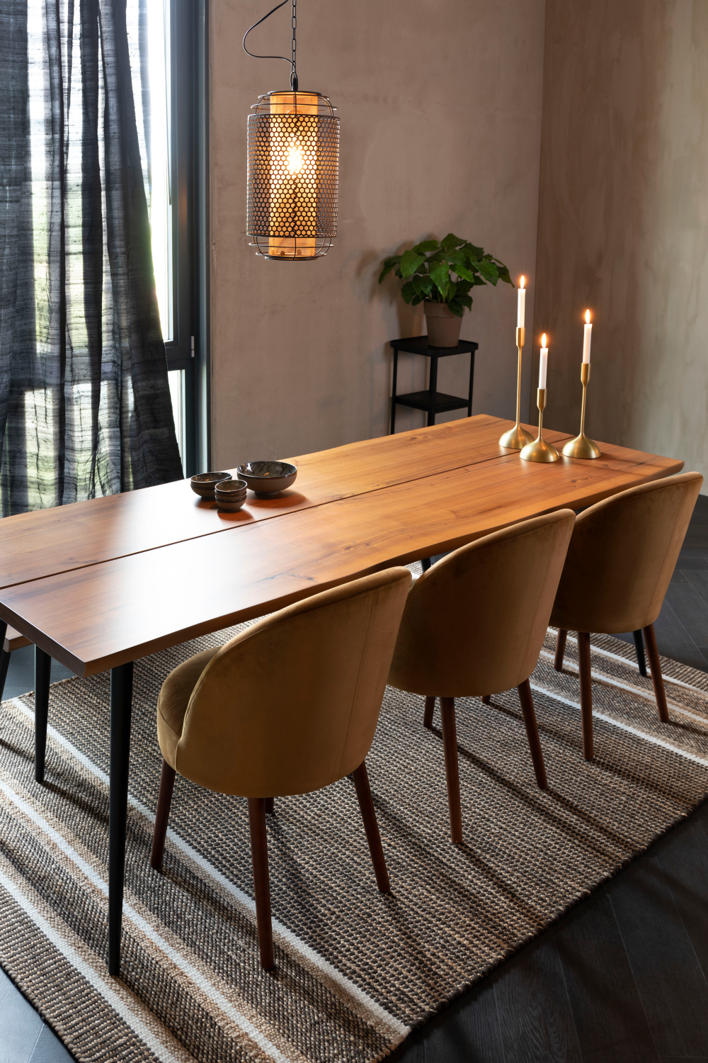 Handwoven Stripes Carpet 5' x 7'5" | Dutchbone Djahe | OROA.com