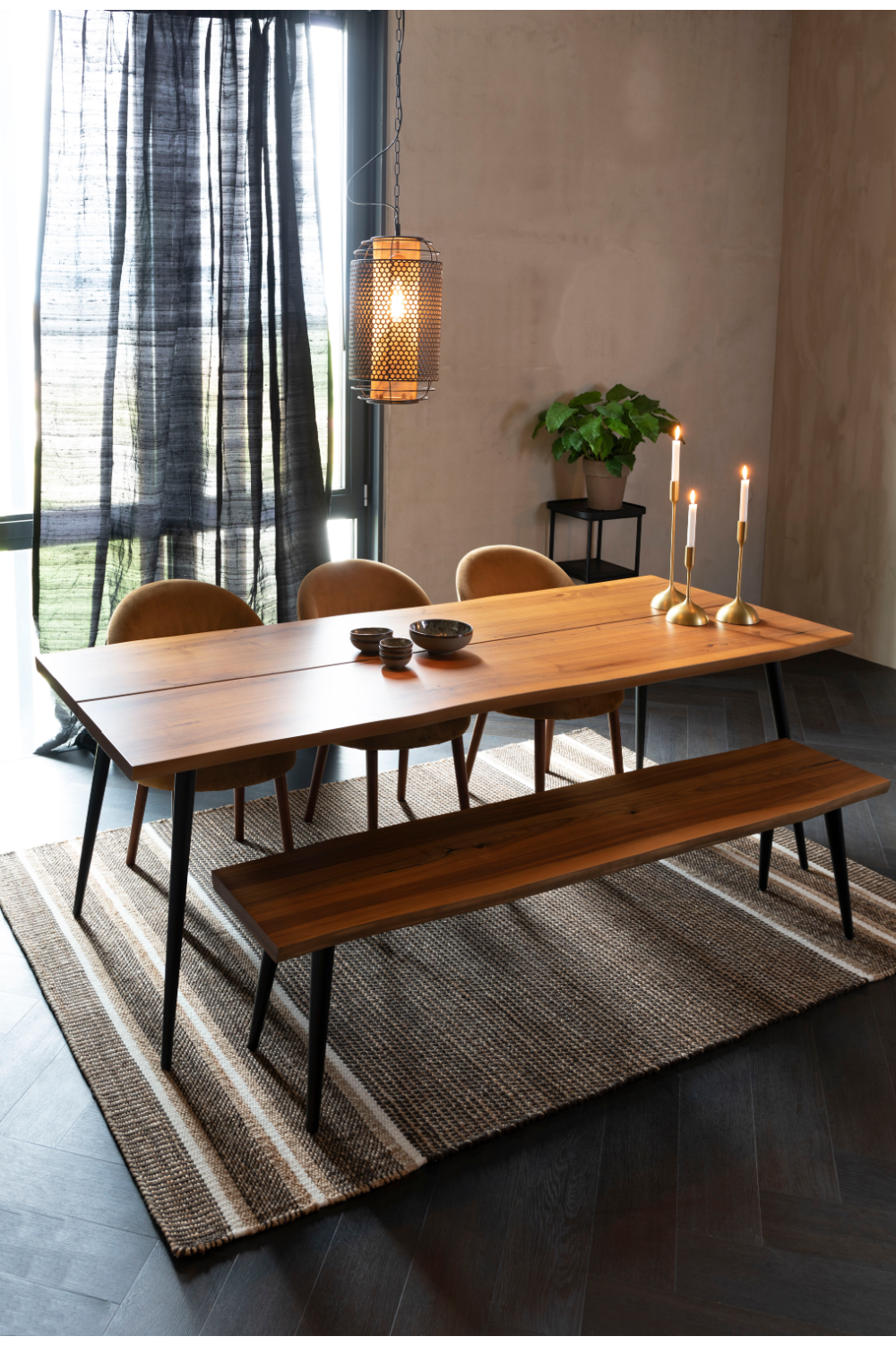 Handwoven Stripes Carpet 5' x 7'5" | Dutchbone Djahe | OROA.com