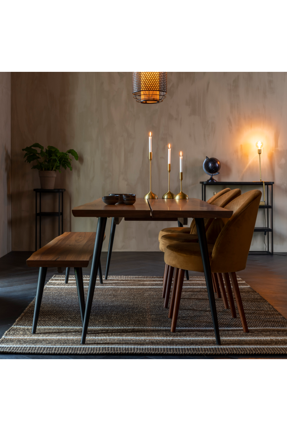 Handwoven Stripes Carpet 5' x 7'5" | Dutchbone Djahe | OROA.com