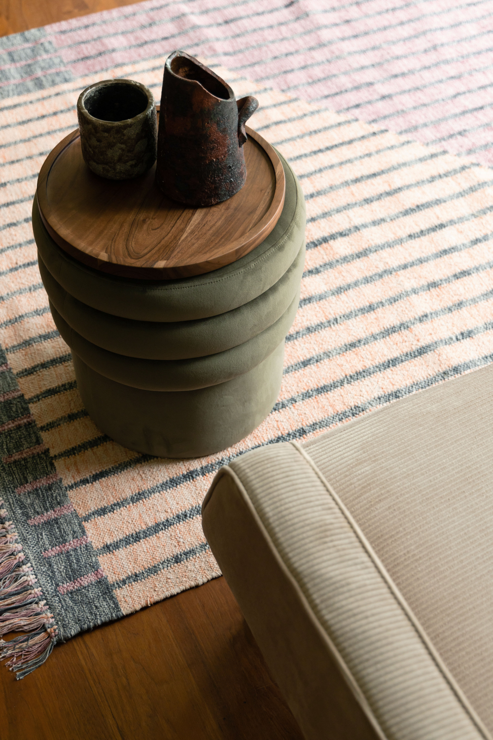 Cotton Fringed Carpet | Dutchbone Hampton | OROA.com