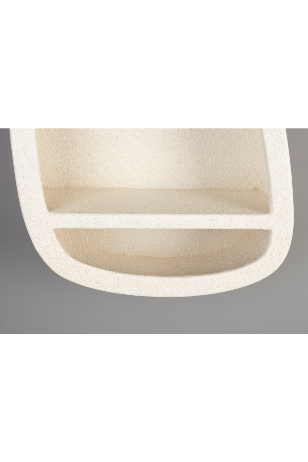 Modern European furniture - Beige Recycled Marble Single Wall Shelf - www.oroa.com
