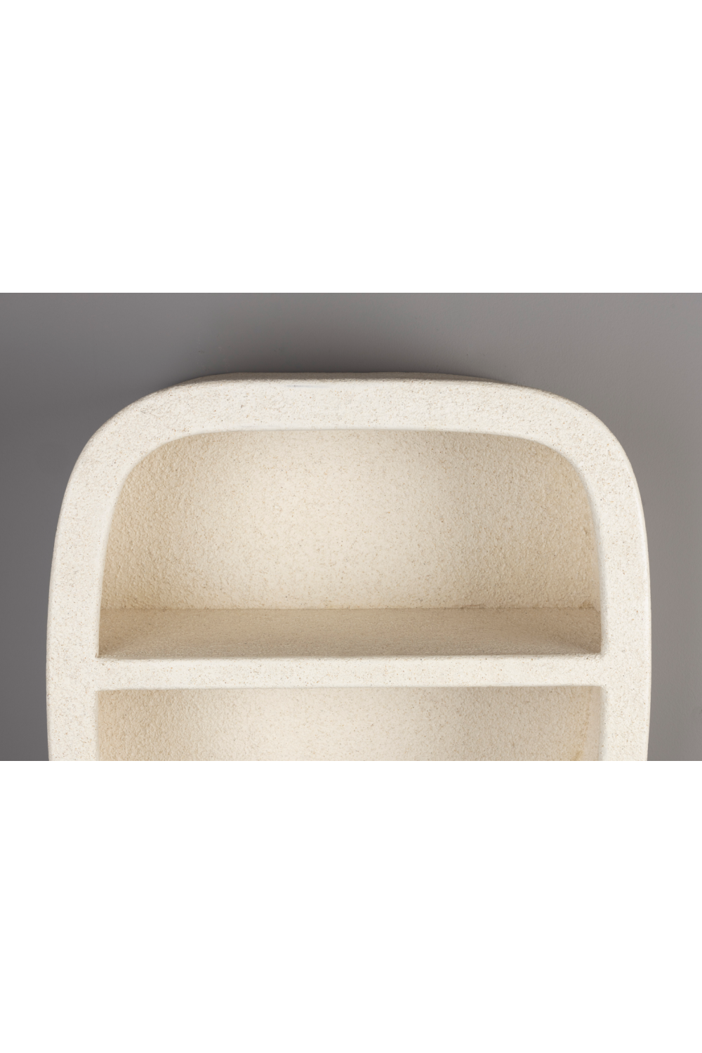 Modern European furniture - Beige Recycled Marble Single Wall Shelf - www.oroa.com