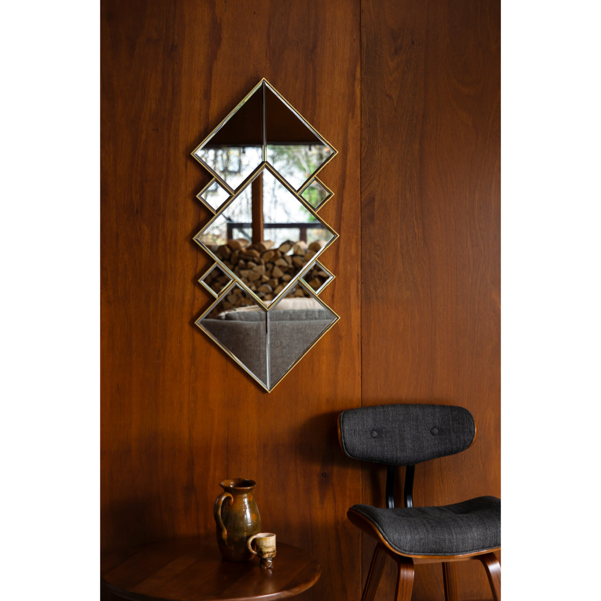 Modern furniture - Connected Diamond-Shaped Mirror - www.oroa.com | Oroa.com