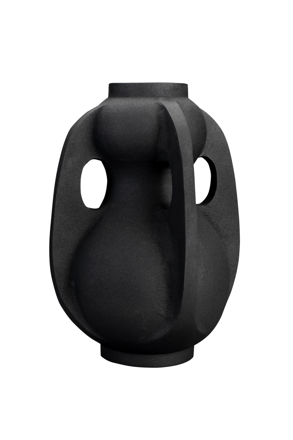 Black Aluminum Vase L | Dutchbone Thiago | OROA.com