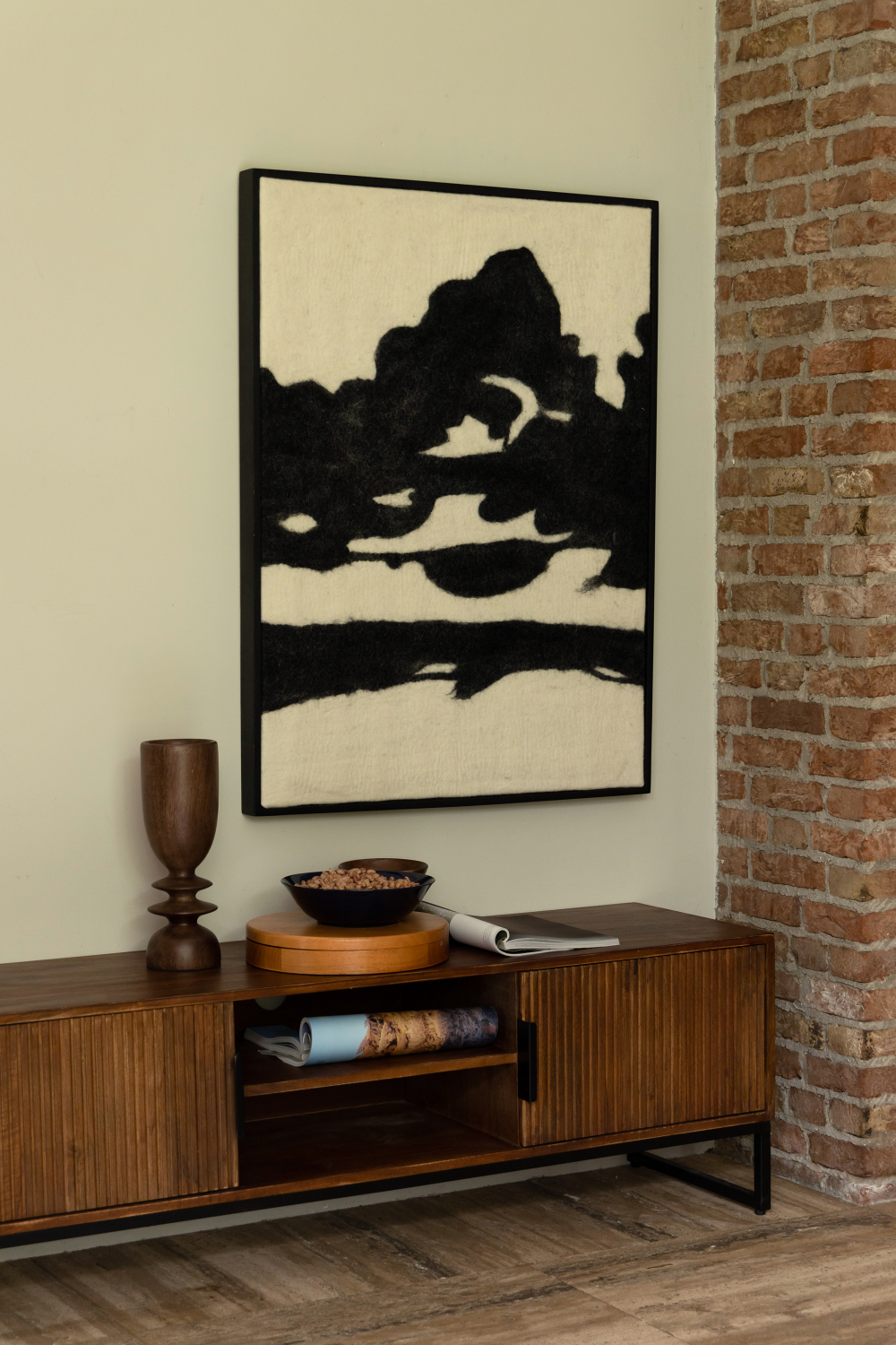 Abstract Wool Felt Walt Art | Dutchbone Sameer | OROA.com