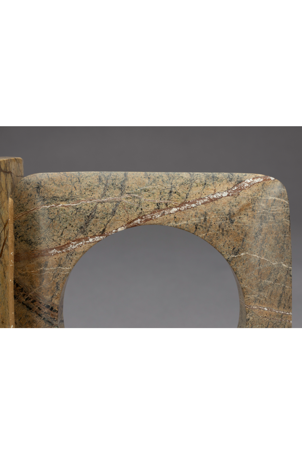 Brown Marble Book Ends (2) | Dutchbone Satpura | OROA.com
