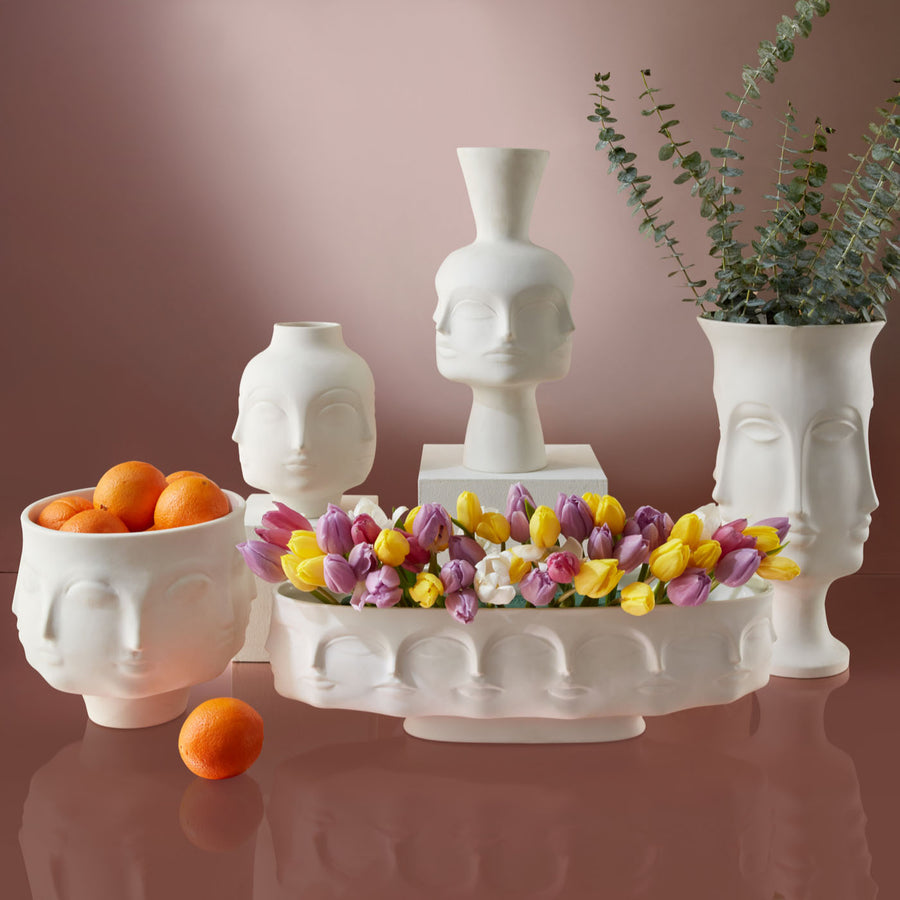 Unglazed Porcelain Long Bowl | Jonathan Adler Dora Maar | Oroa.com