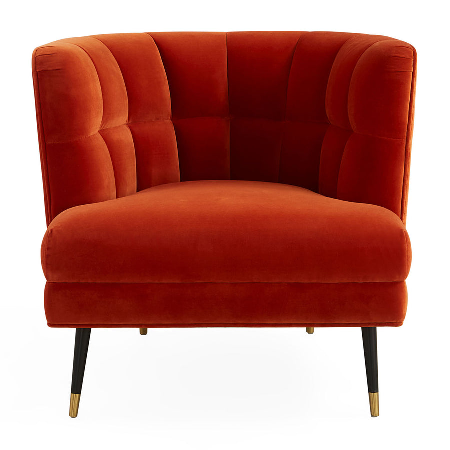 Curved Orange Club Chair | Jonathan Adler Draper | Oroa.com
