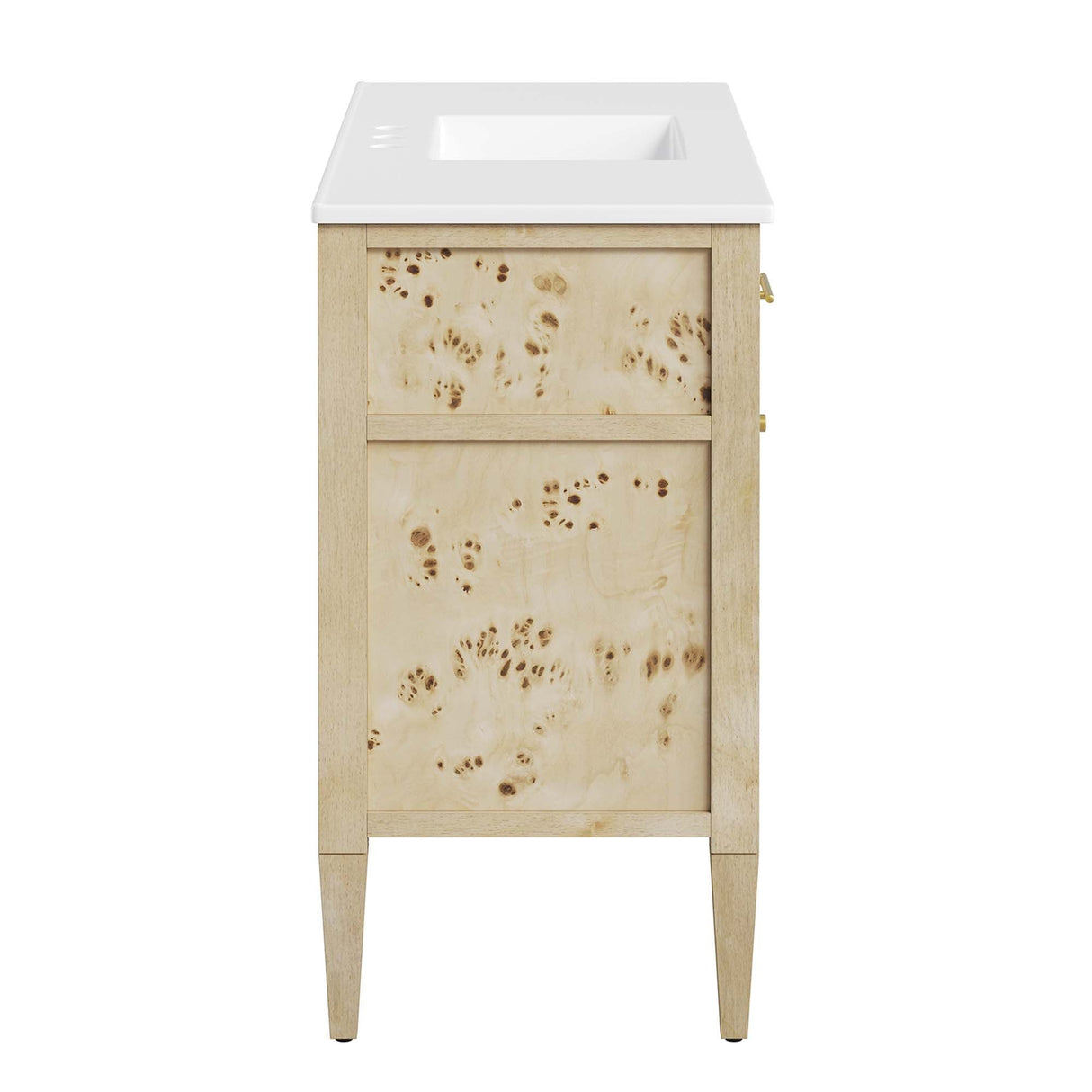 Wood Single Sink Bathroom Vanity - OROA