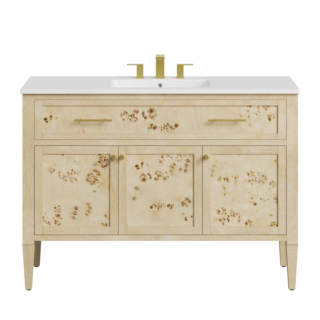 Wood Single Sink Bathroom Vanity - OROA