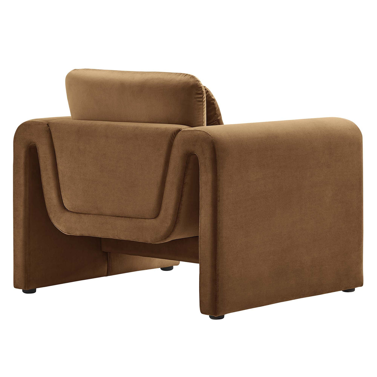 Waverly Brown Velvet Armchair - OROA