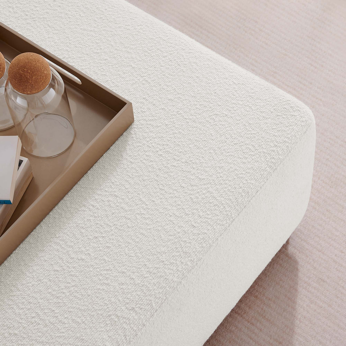 Tilden Square Boucle Ottoman - OROA