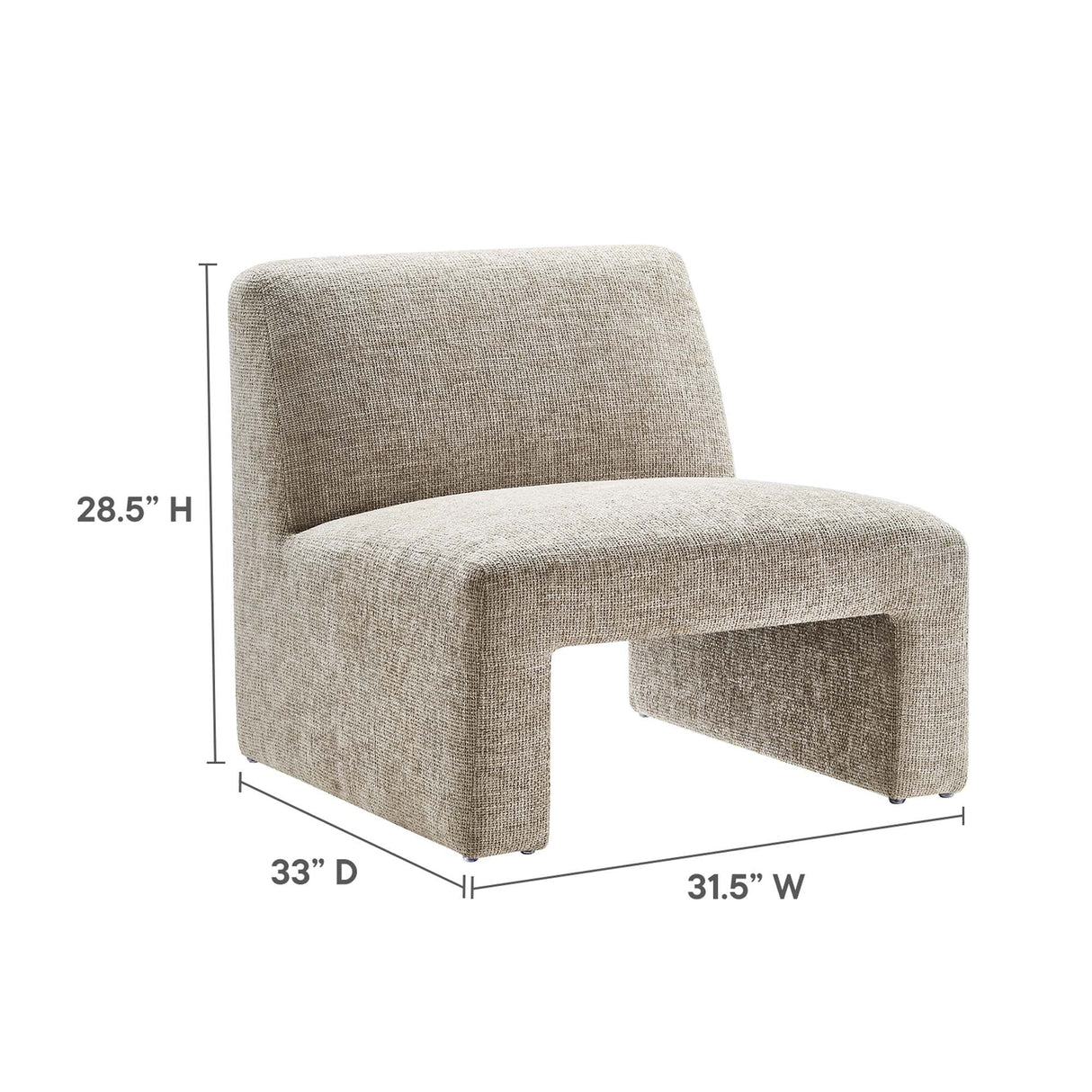 Amita Chenille Upholstered Accent Chair - OROA