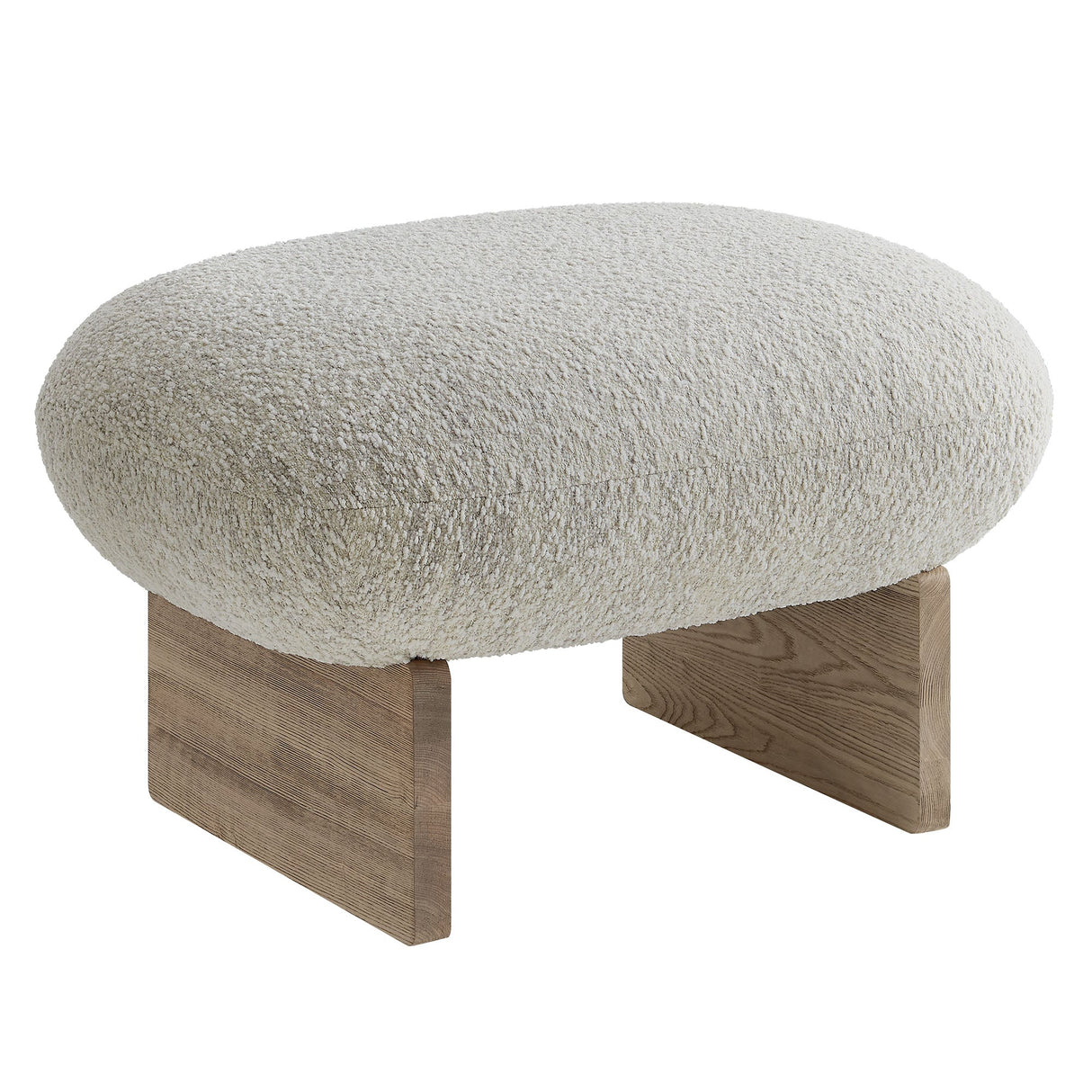 Loyal Boucle Fabric Accent Chair and Ottoman - OROA