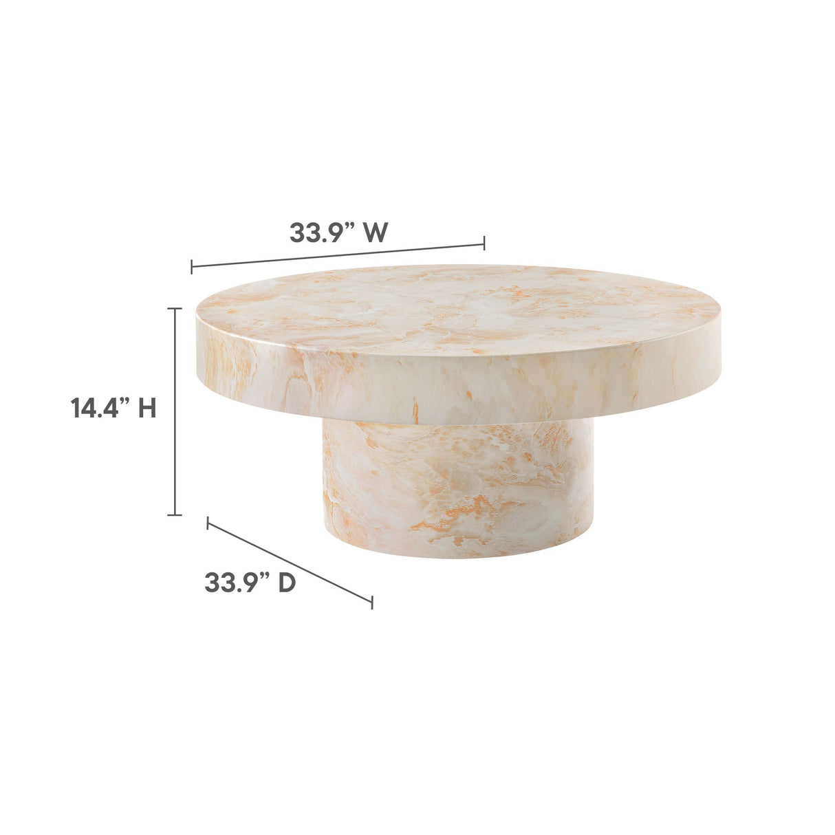 Alora Round Coffee Table - (Indoor/Outdoor) OROA