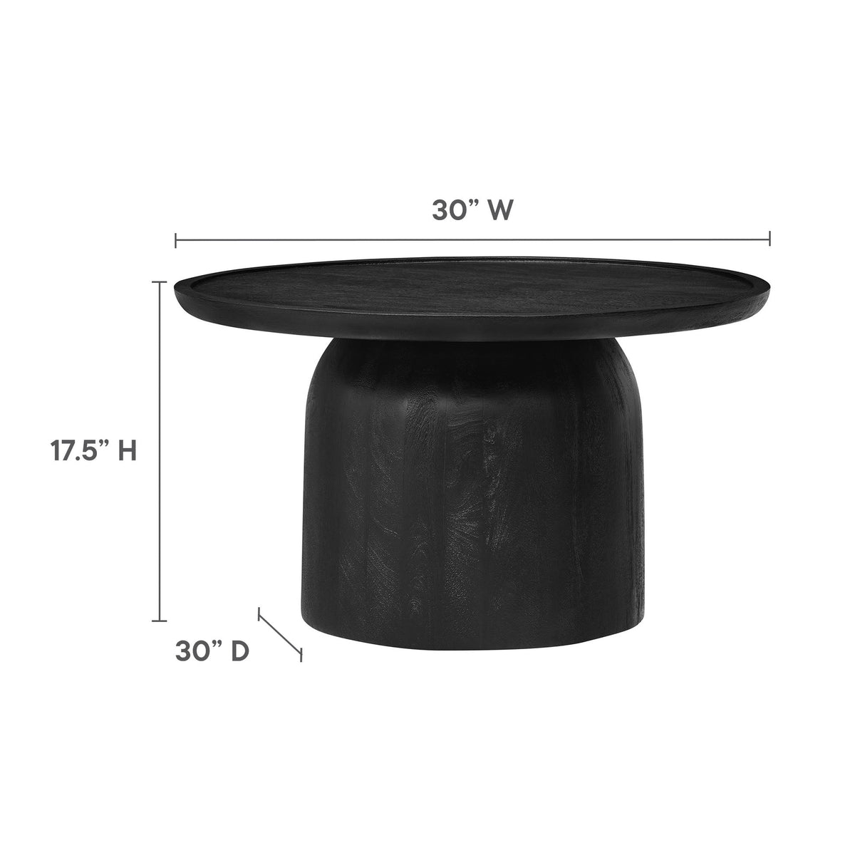 Round Mango Wood Coffee Table Holloway - OROA