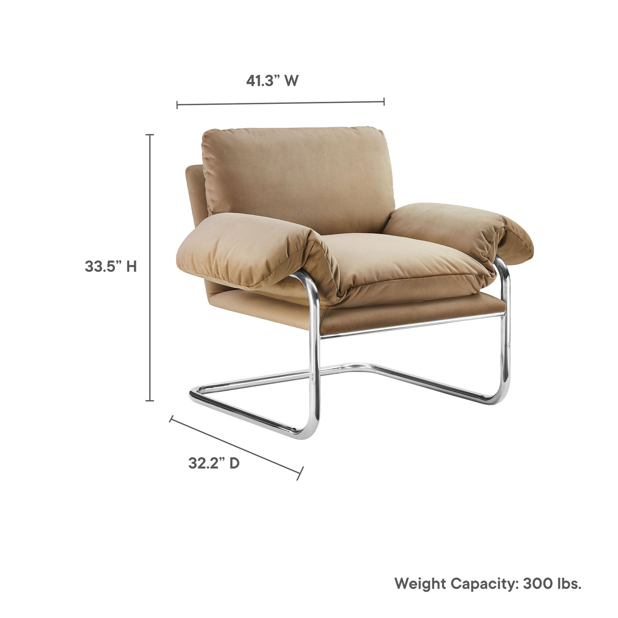 Ansel Velvet Accent Chair - OROA