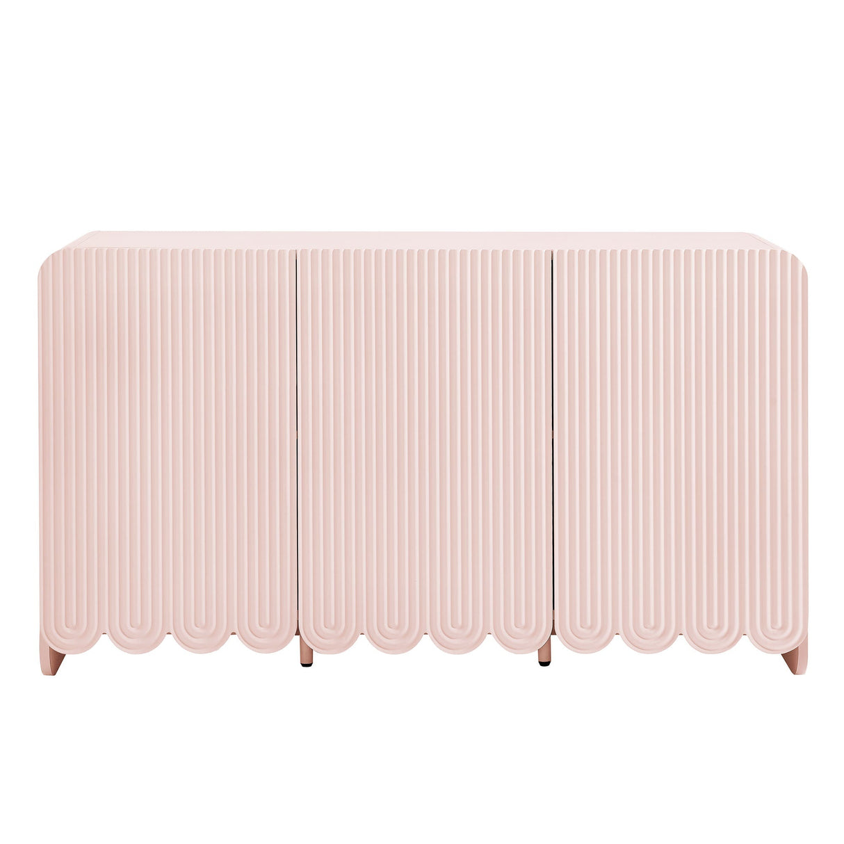 Fluted and Scalloped Sideboard Storage Cabinet - OROA