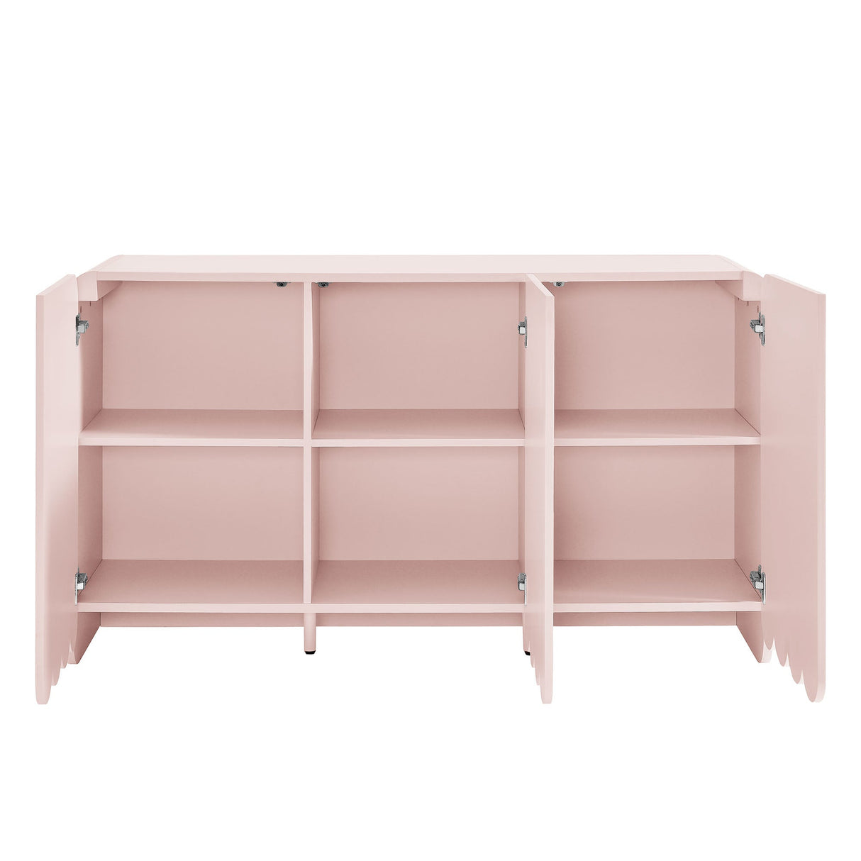 Fluted and Scalloped Sideboard Storage Cabinet - OROA