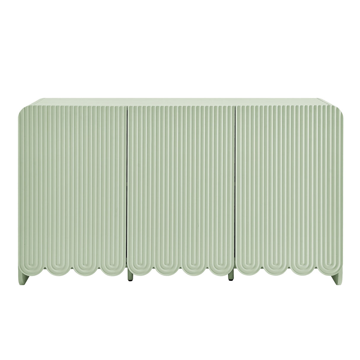 Fluted and Scalloped Sideboard Storage Cabinet - OROA
