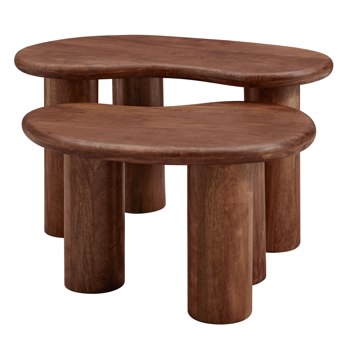 Mango Wood Nesting Coffee Tables (S/2) - OROA