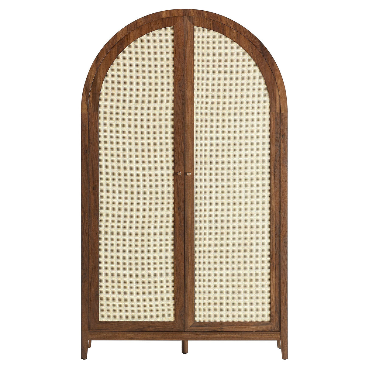Tall Wide Rattan Arched Storage Cabinet - OROA
