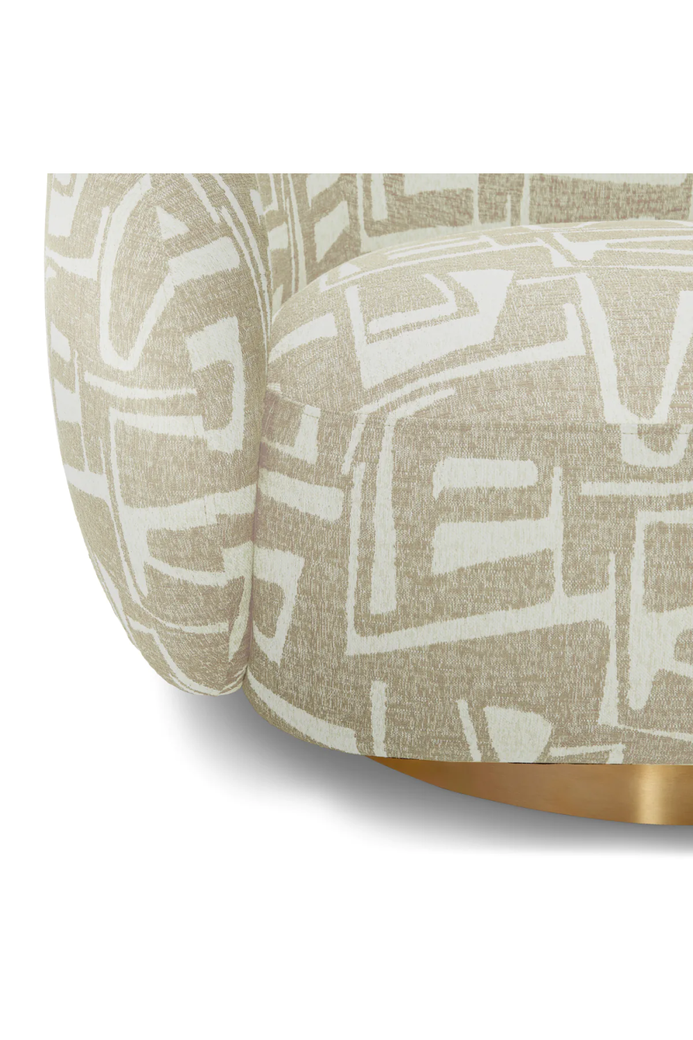 Brass Base Curved Swivel Chair | Eichholtz Brice | Oroa.com