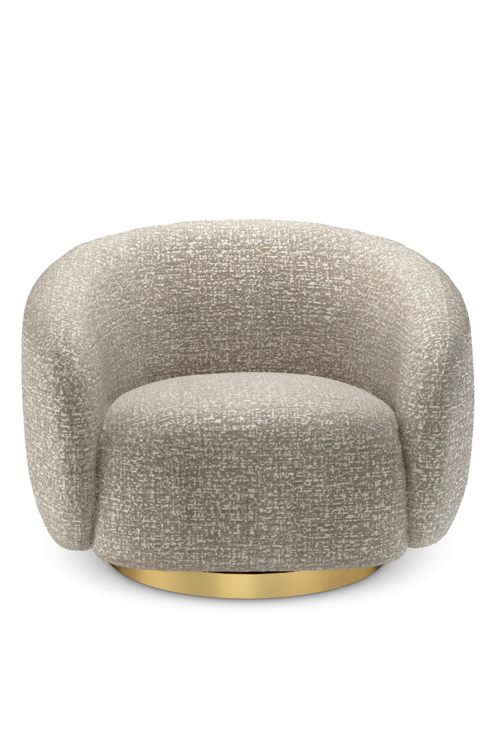 Brass Base Curved Swivel Chair | Eichholtz Brice