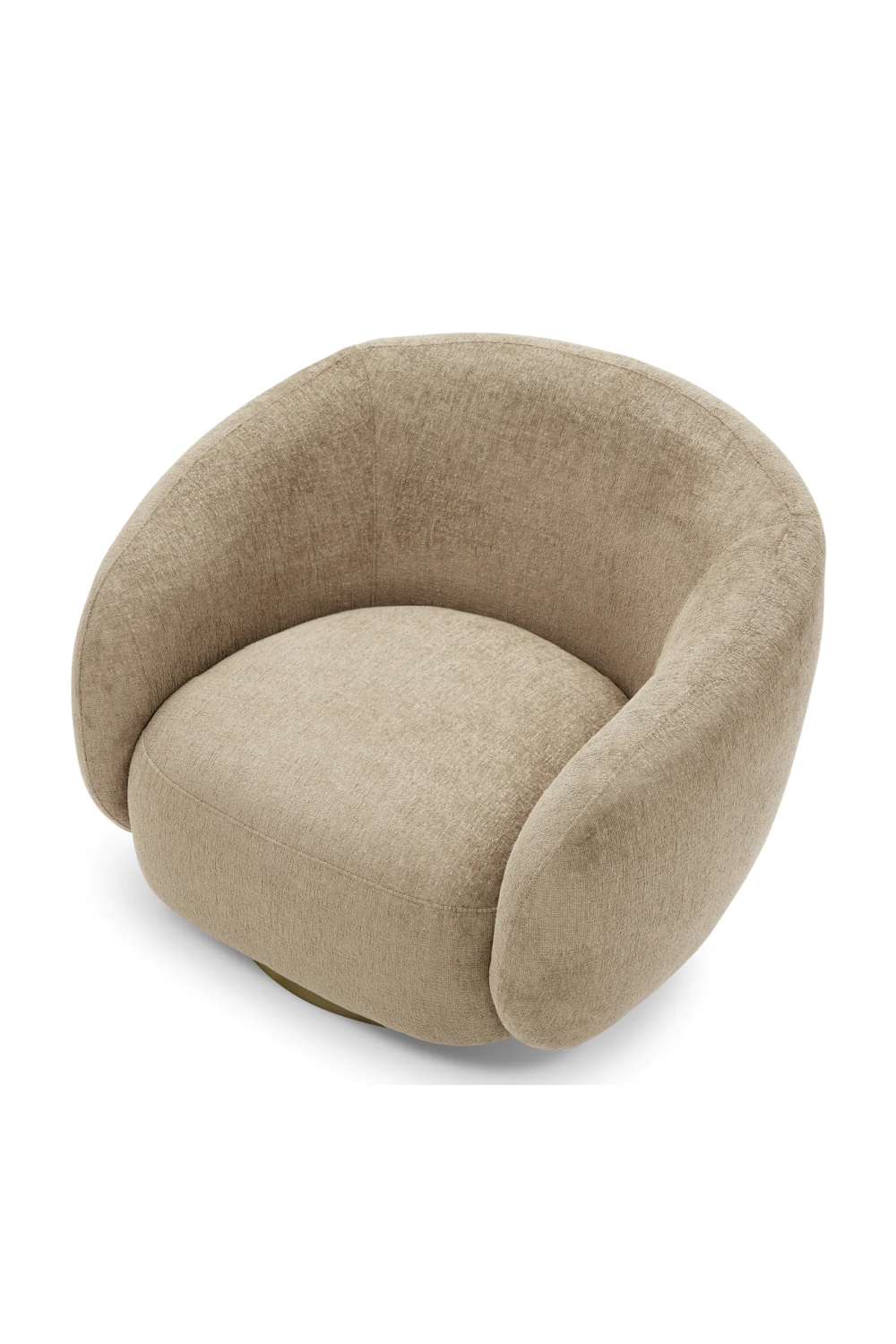 Brass Base Curved Swivel Chair | Eichholtz Brice | Oroa.com
