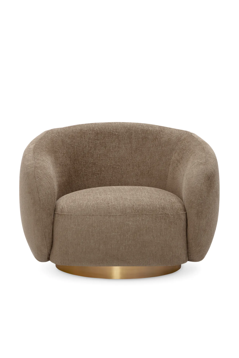Brass Base Curved Swivel Chair | Eichholtz Brice | Oroa.com