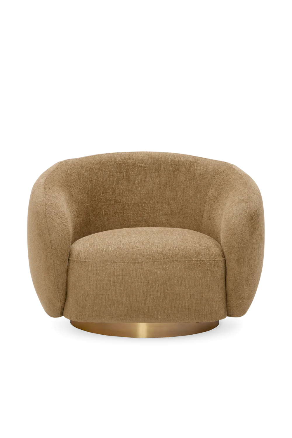 Brass Base Curved Swivel Chair | Eichholtz Brice | Oroa.com