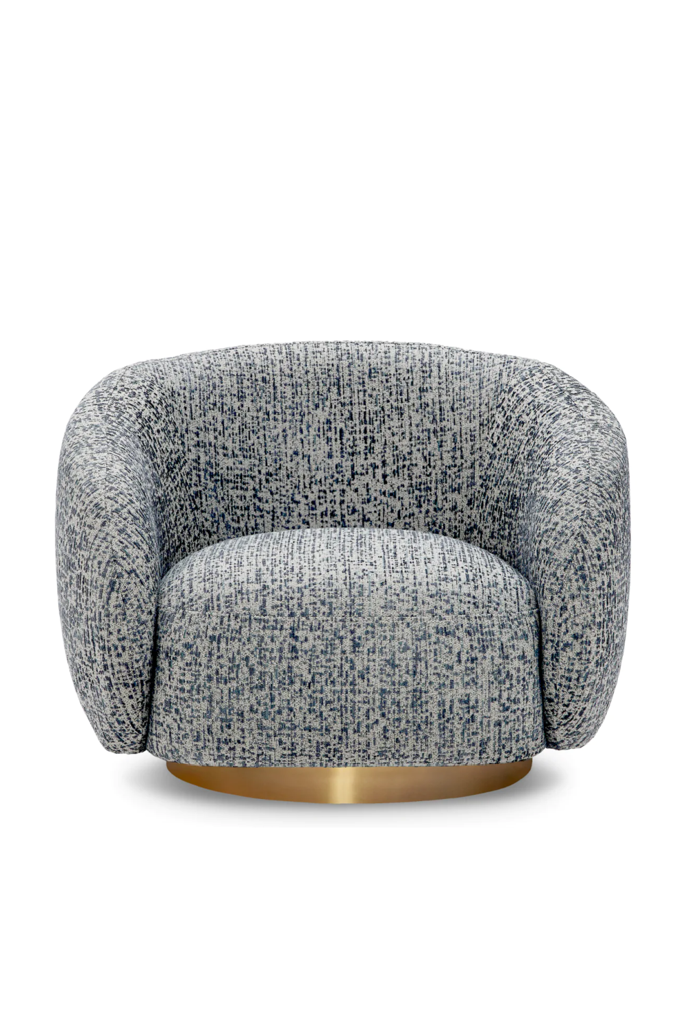 Brass Base Curved Swivel Chair | Eichholtz Brice | Oroa.com