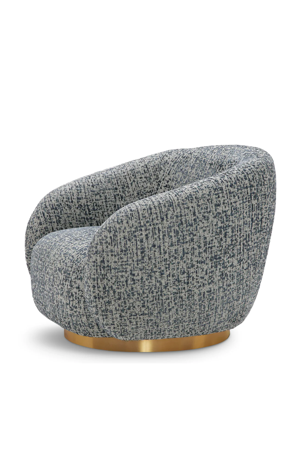 Brass Base Curved Swivel Chair | Eichholtz Brice | Oroa.com