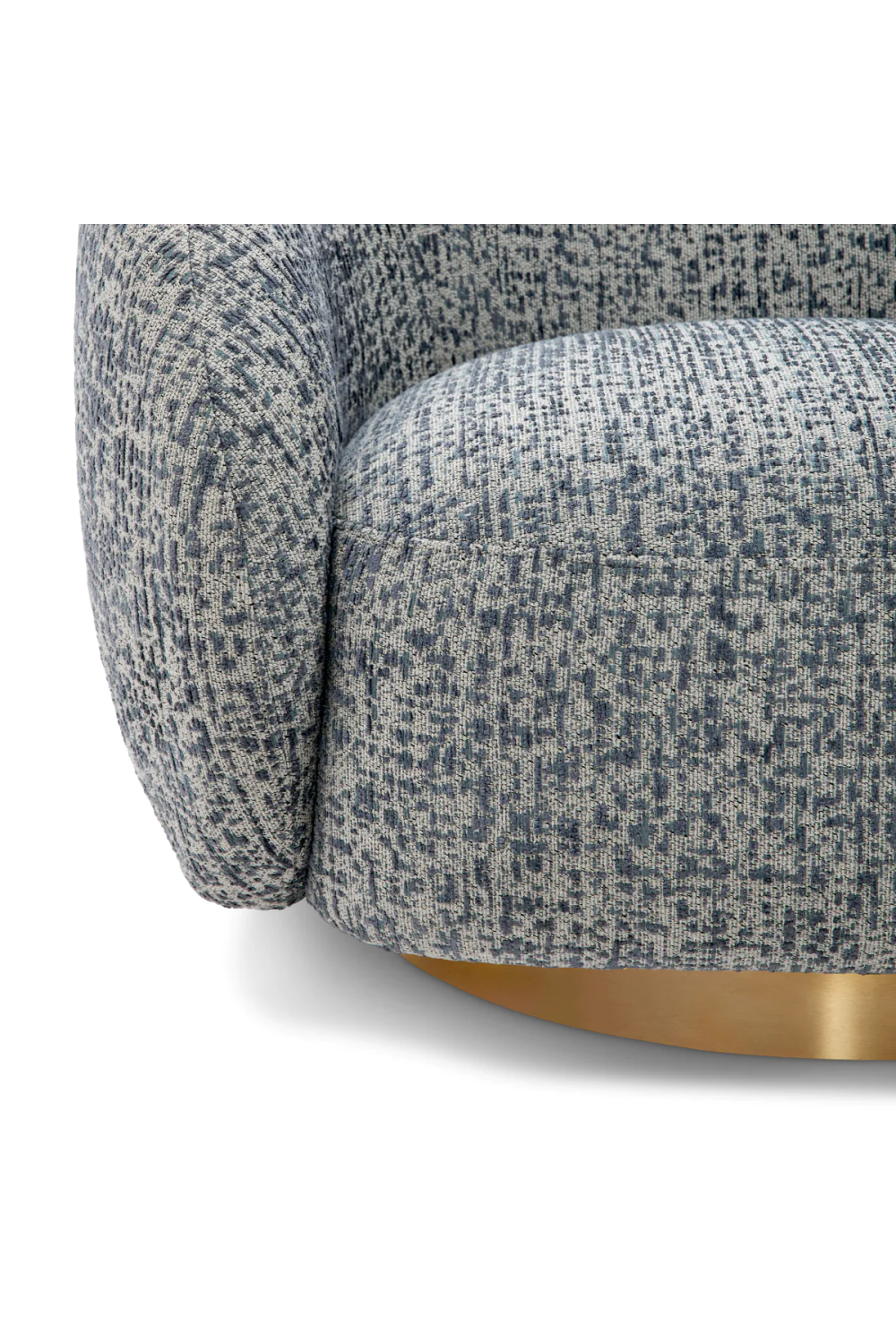 Brass Base Curved Swivel Chair | Eichholtz Brice | Oroa.com