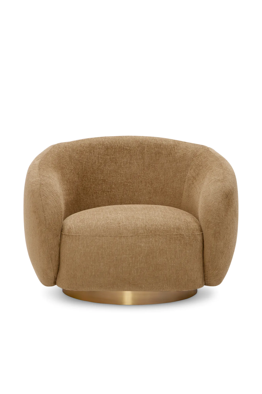 Brass Base Curved Swivel Chair | Eichholtz Brice | Oroa.com