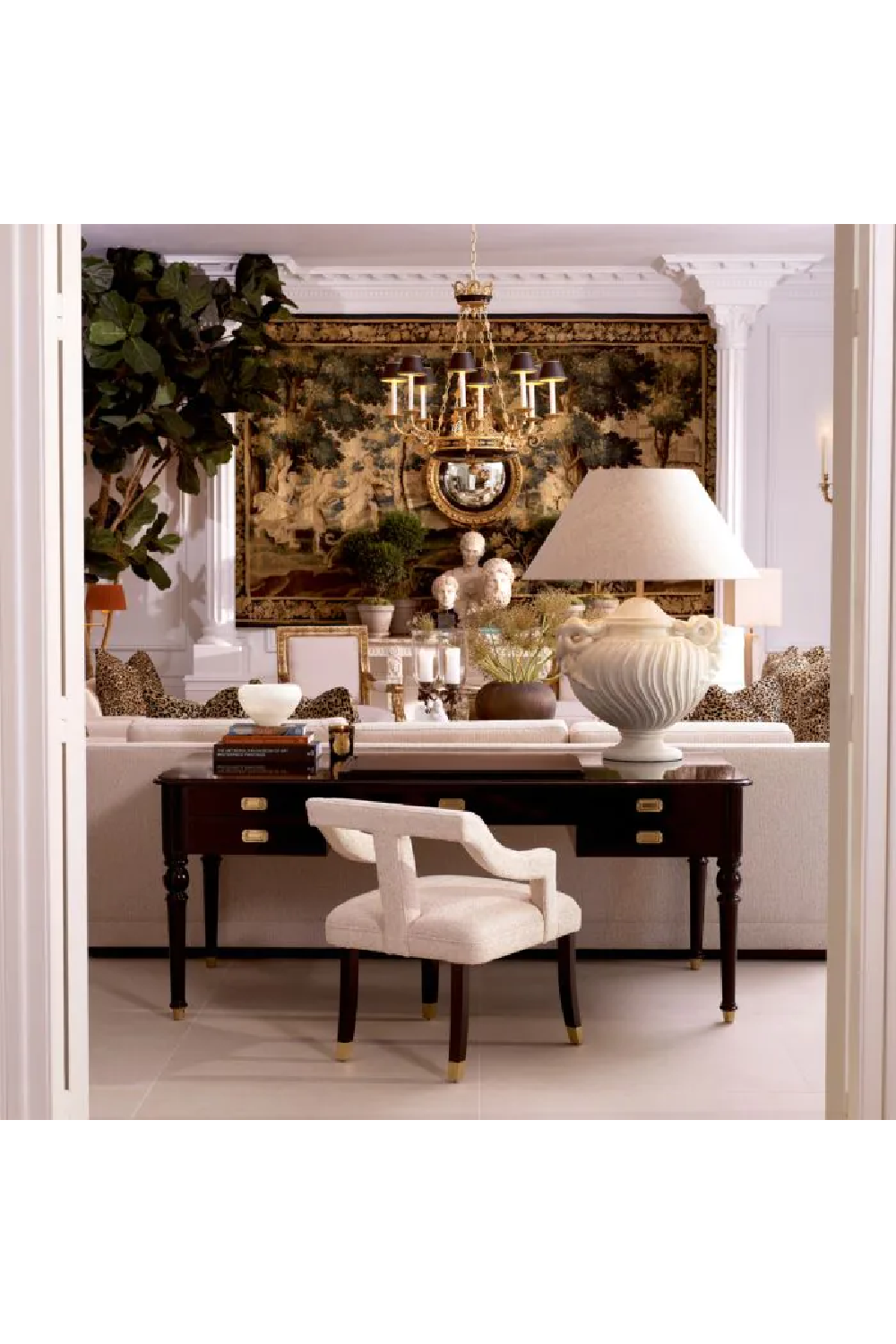 Black 5-Drawer Desk | Met x Eichholtz Wimbledon | Oroatrade.com